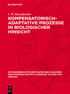 cover image of Kompensatorisch-Adaptative Prozesse in biologischer Hinsicht